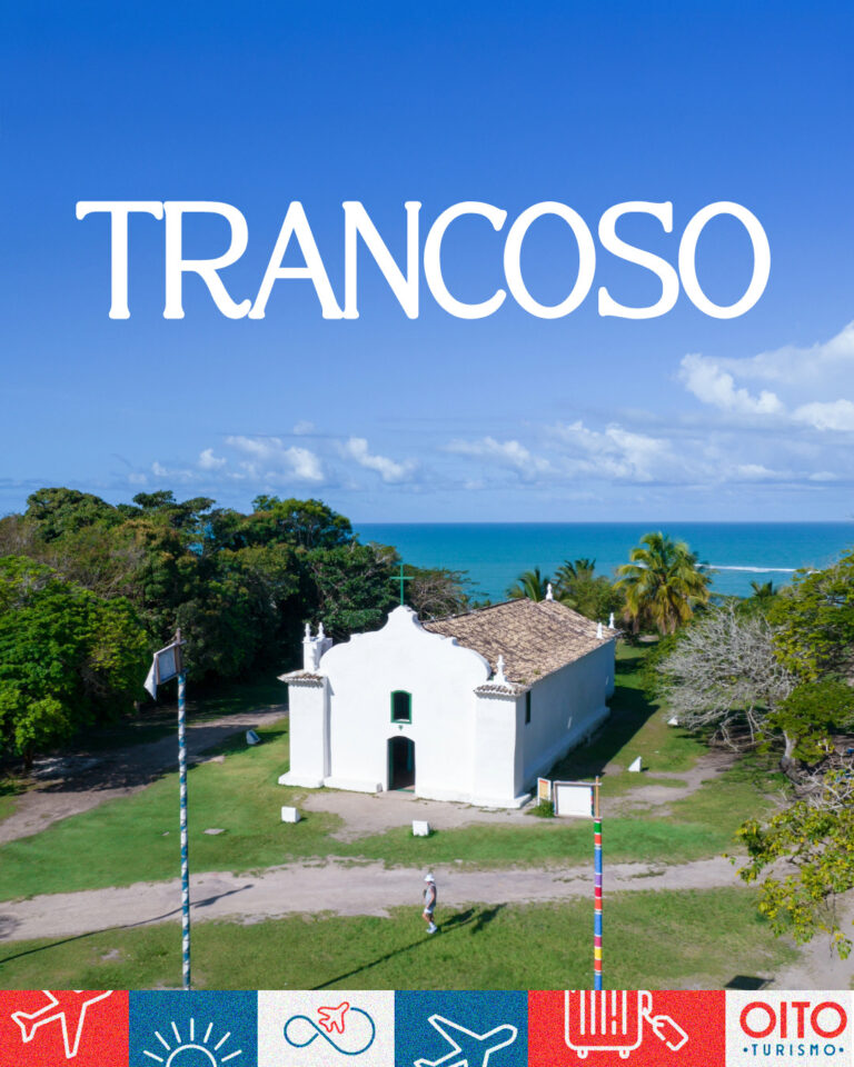 Existe um lugar na Bahia que parece ter parado no tempo, mas de um jeito bom. Casinhas coloridas ao redor de u